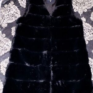 Cavalini Midnight Black Faux Fur Vest